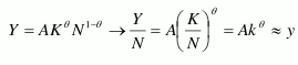 formula del modelo de solow